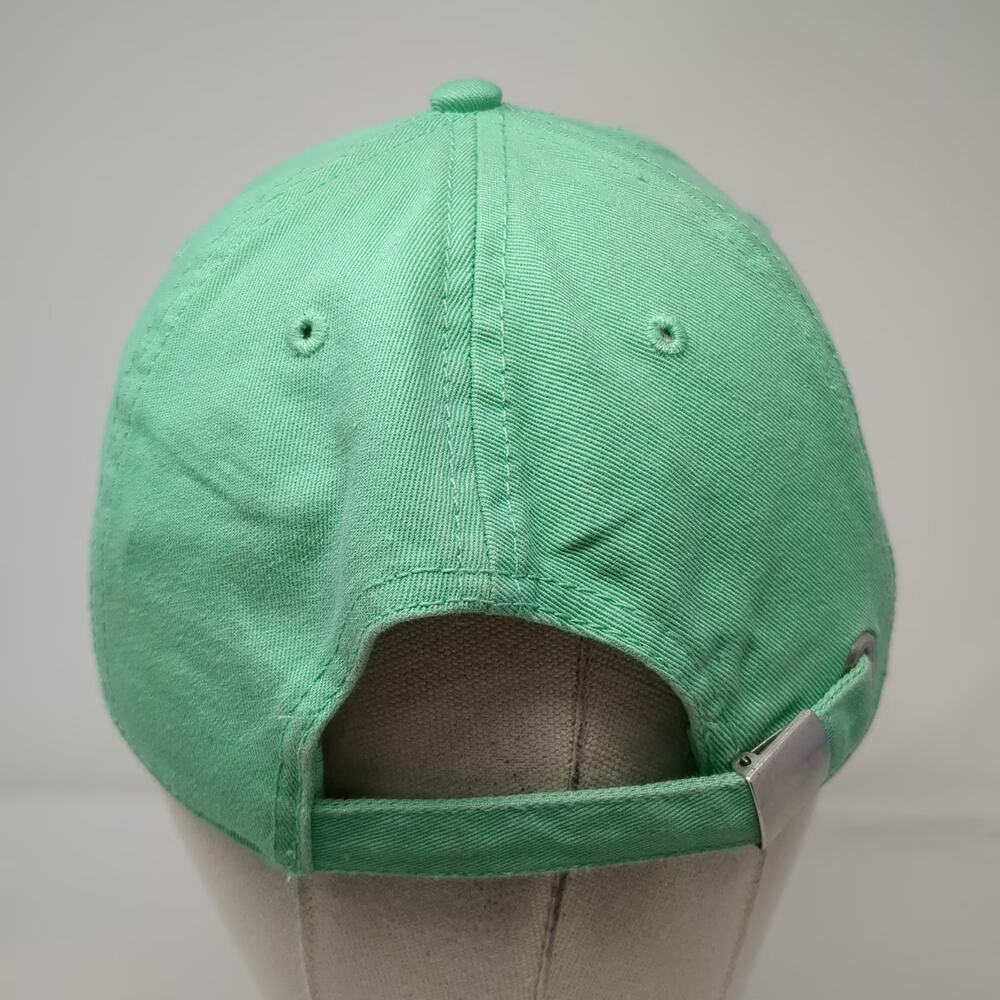 Aerie Baseball Cap Green One Size Happy Embroidered Cotton Slideback Hat - Picture 6 of 11